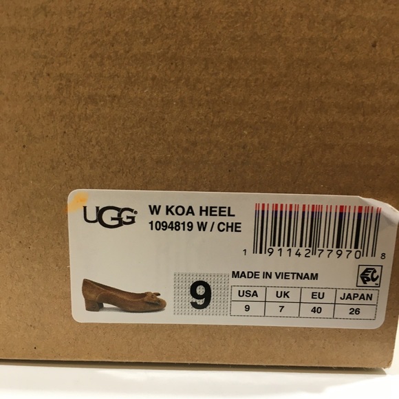 UGG Koa Bow Heel -Chestnut Suede -US 9 -New - Picture 8 of 8